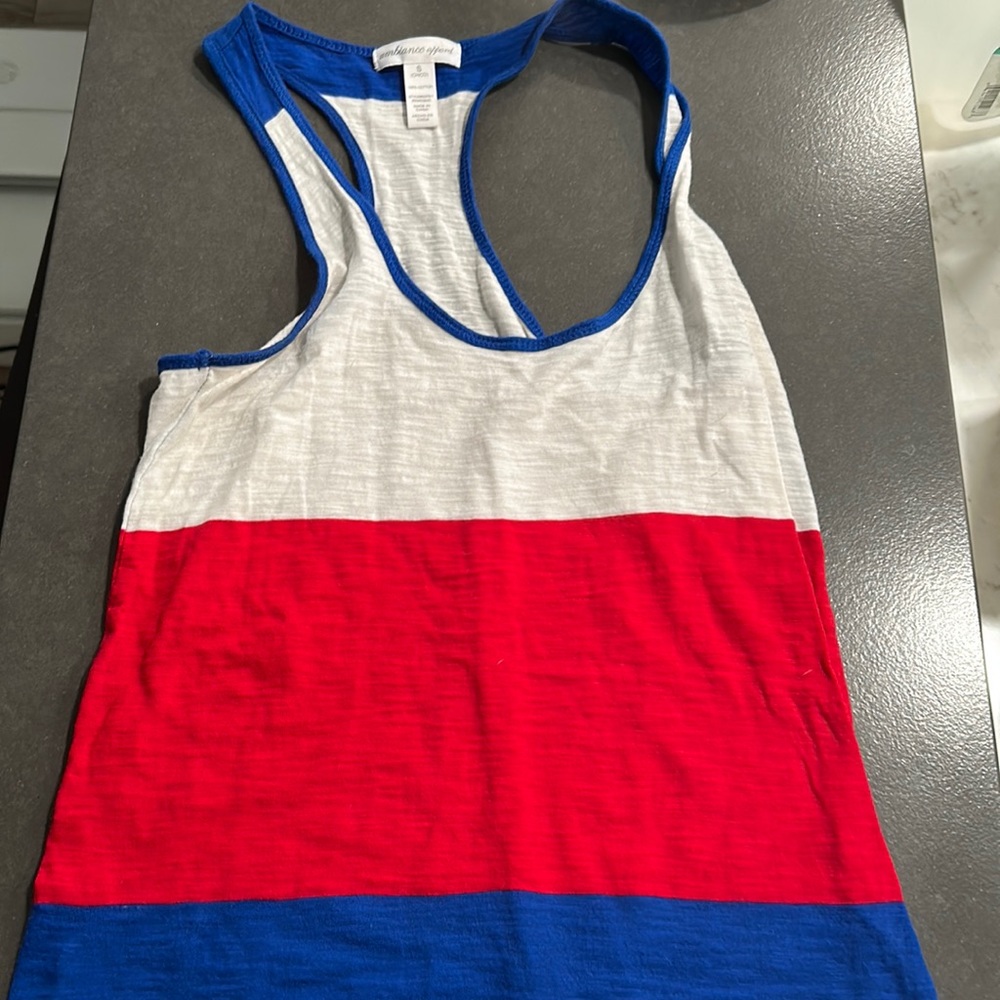 Red, white and blue women’s top